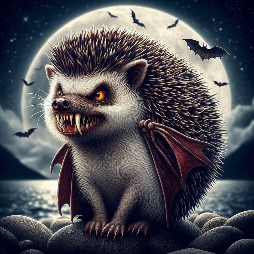 Hedgehog as dracula,  hedgehog