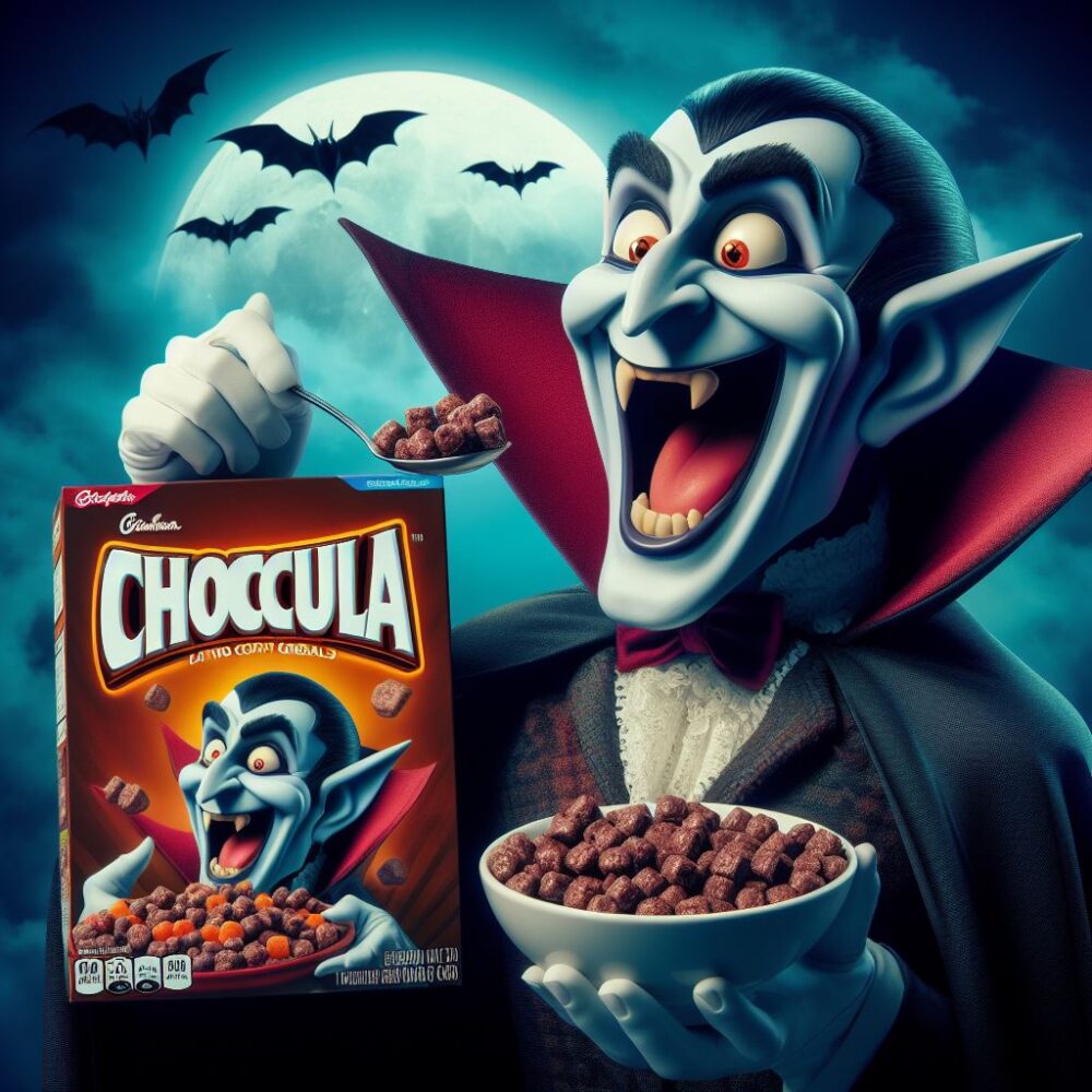 Dracula branded cereals,  breakfast cereal moon