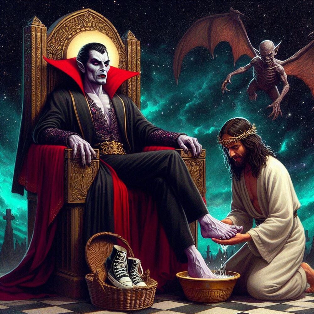 Dracula – The King of Kings,  feet Jesus king space