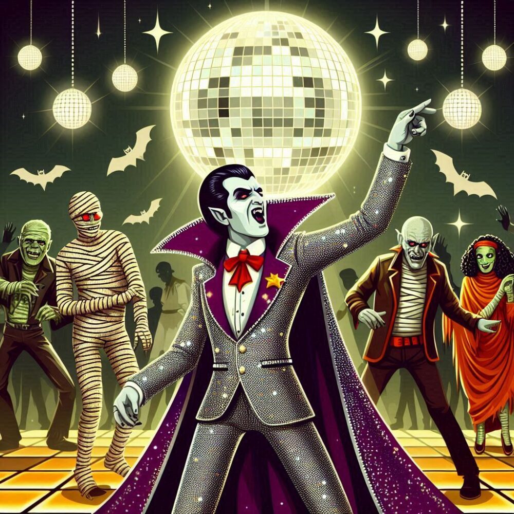 Disco vampire,  dance dancer disco mummy