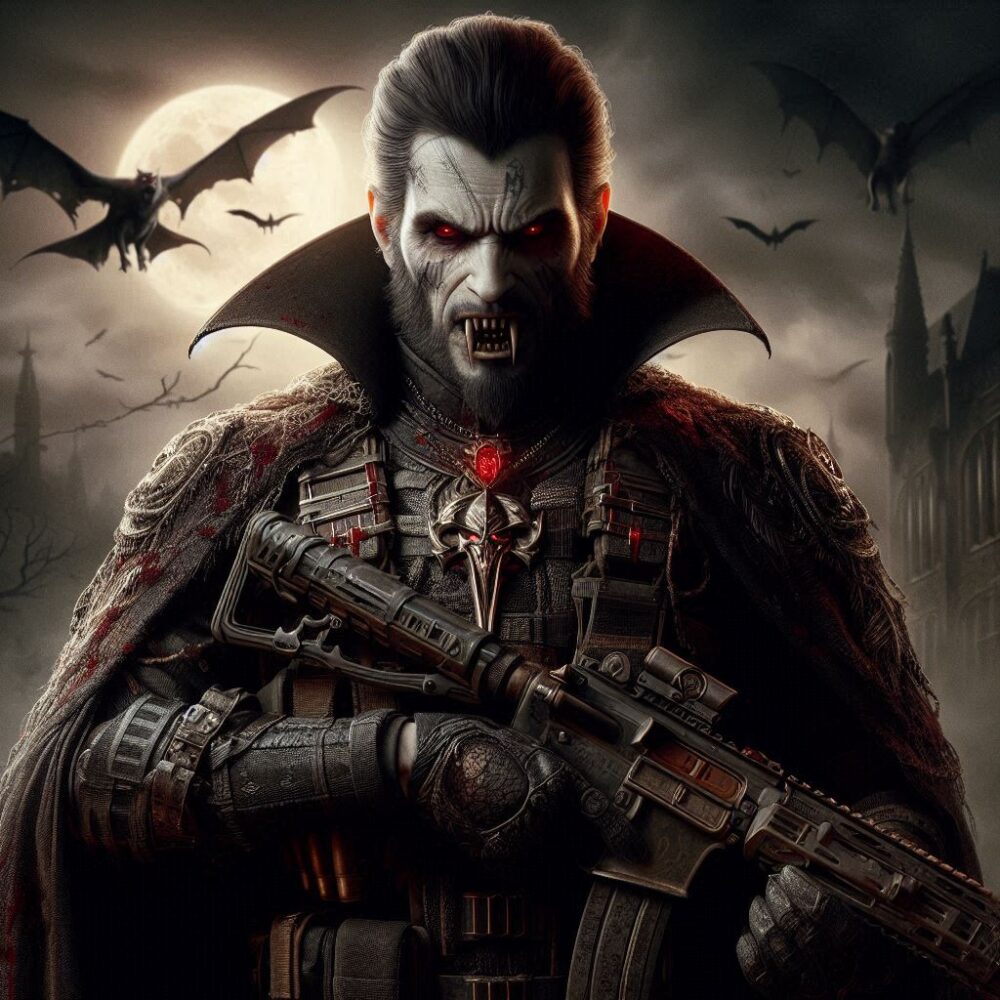 The character of dracula on warzone,  callofduty skin victory war warzone