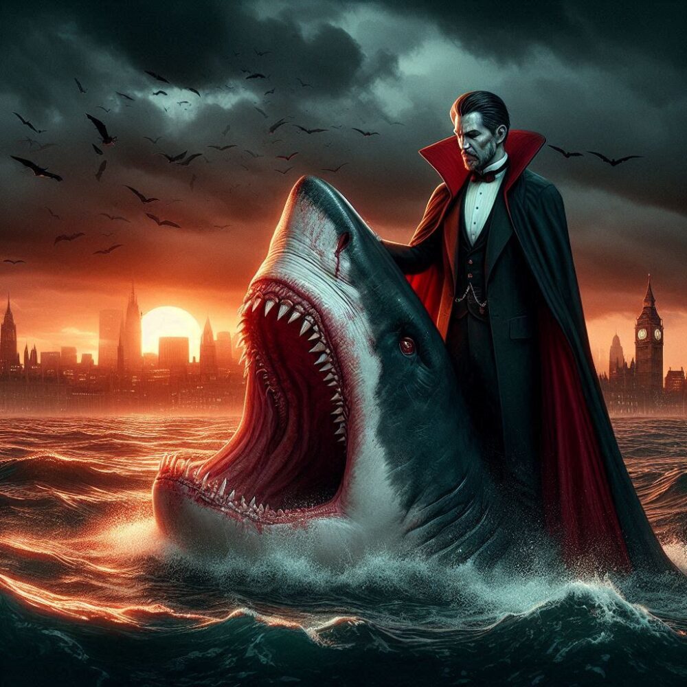 Dracula & Megalodon Ready to conquer,  conquer megalodon shark