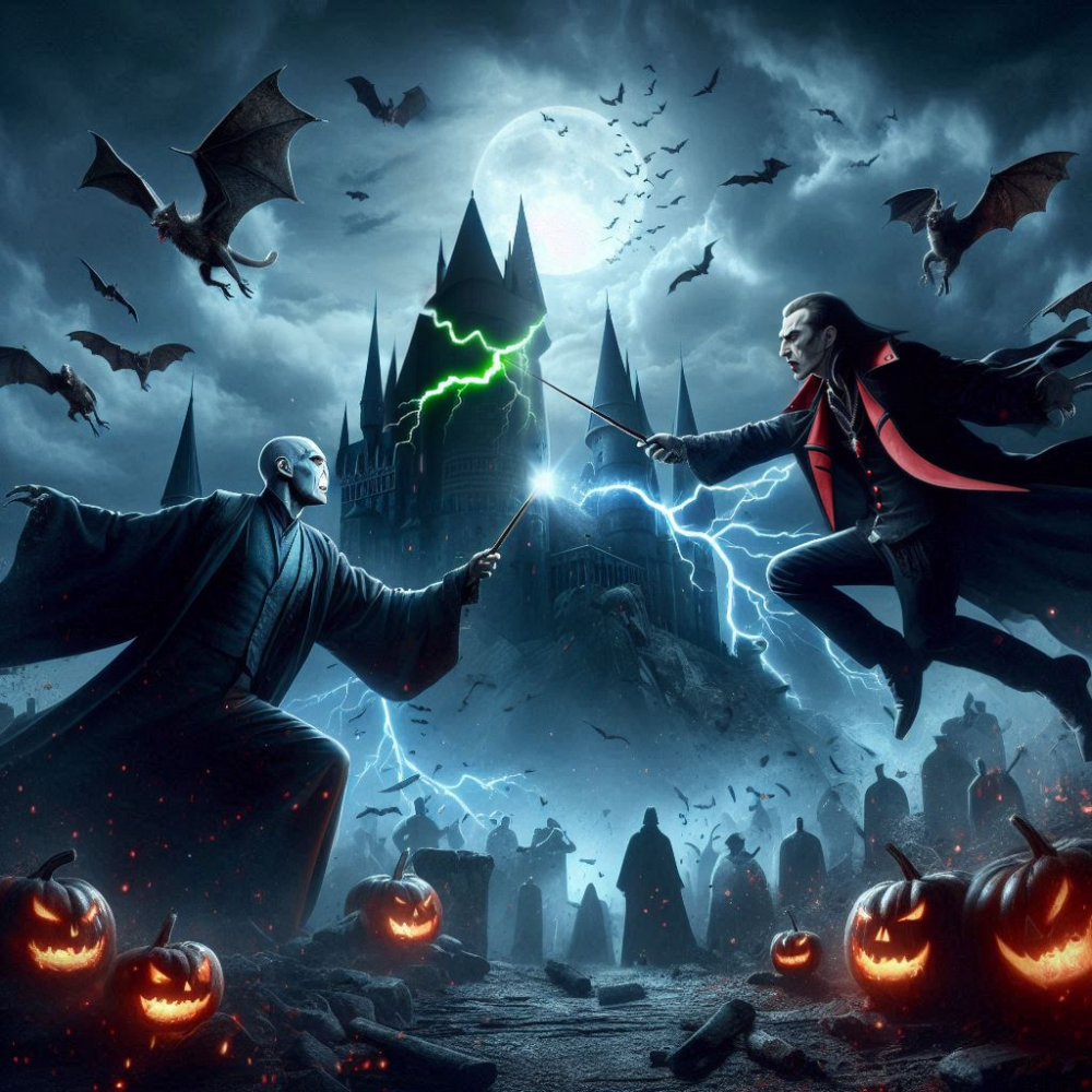 Count Dracula vs Lord Voldemort,  battle castle harrypotter magic voldemort wizard