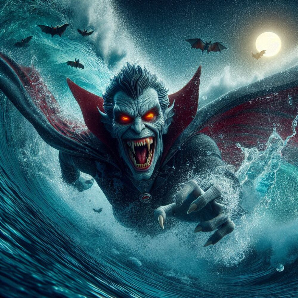 Dracula king of the sea,  god monster ocean power sea