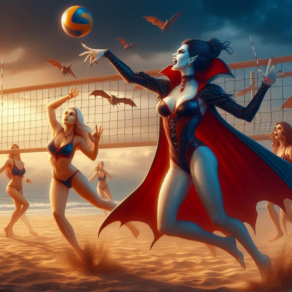 Lady Dracula,  ball beach hot lady sexy volley woman women