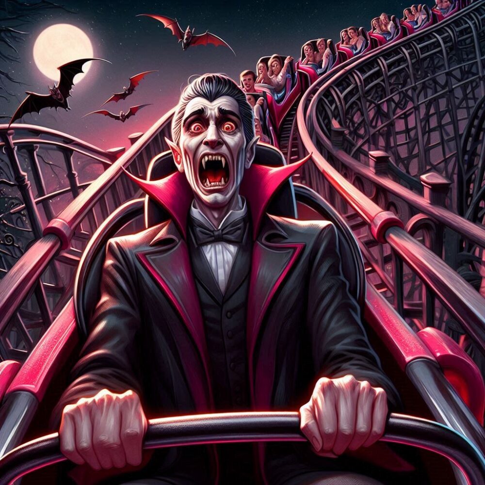 Dracula’s new fear,  fear roller coasters terror