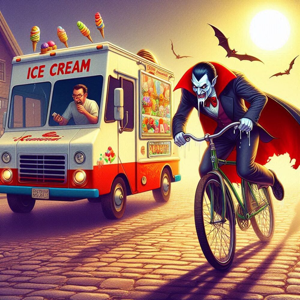 Hot battle,  bike fast ice ice_cream life run sun