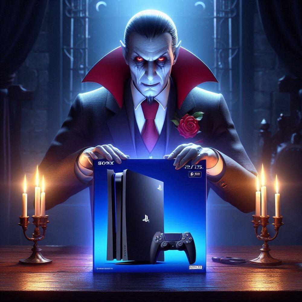 The darkLord unveils the new PS5 PRO,  announce dracula pro ps5 ps5pro unveiling