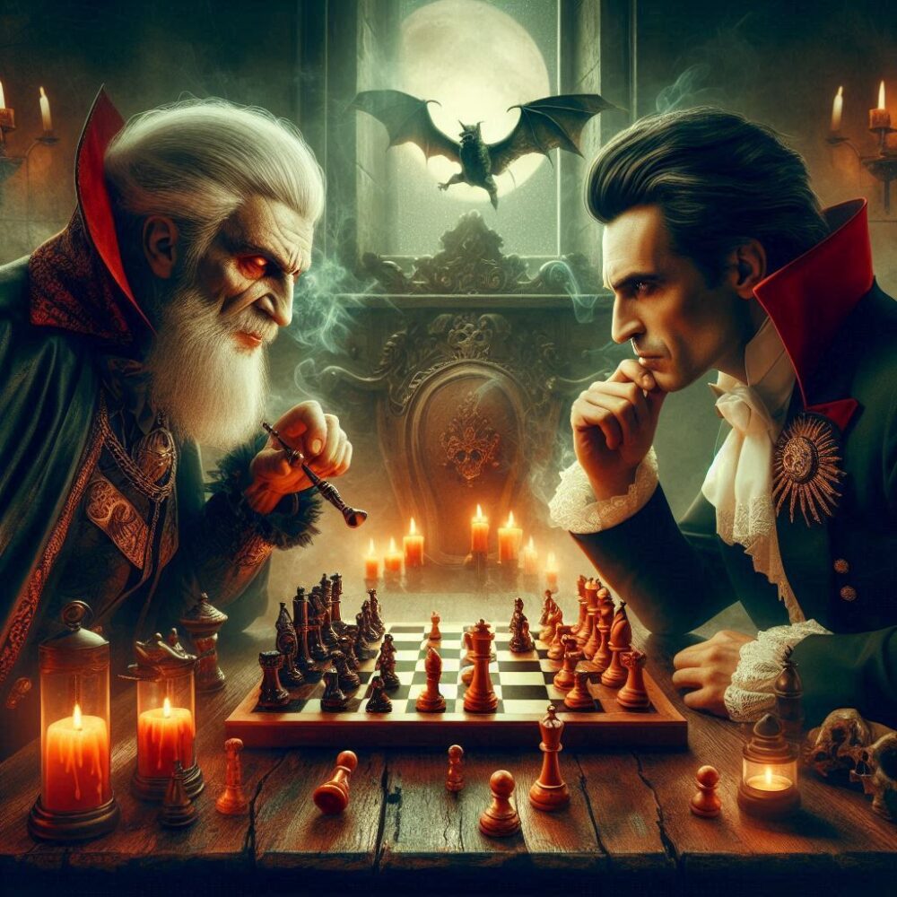 Who will be the chess master?,  chess dracula father match