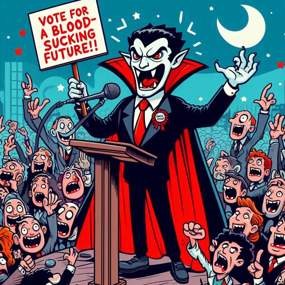 How to win the elections,  debate politics votedracula